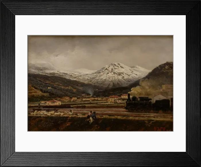 Framed Print : Mountain Landscape, 1865 Framed Print : Mountain Landscape, 1865
