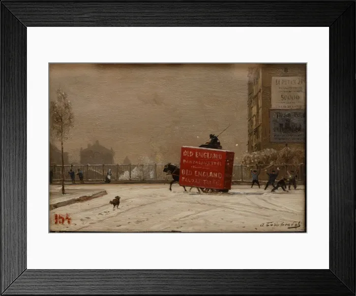 Framed Print : Winter in Paris, 1870s Framed Print : Winter in Paris, 1870s