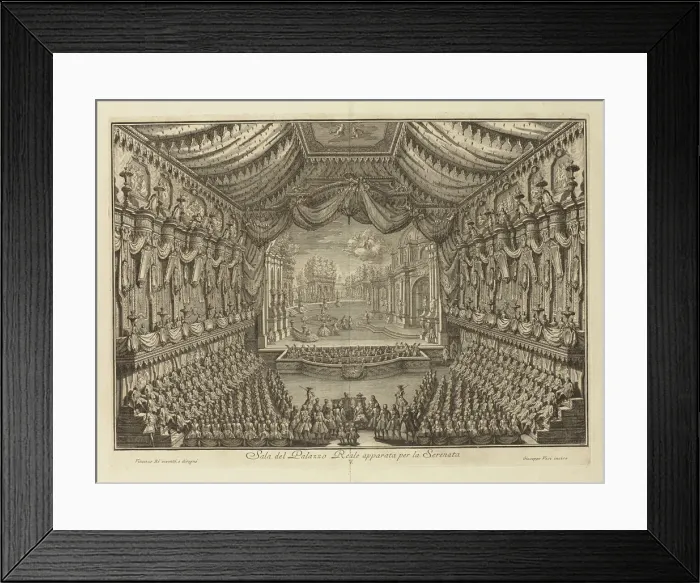 Framed Print : The Performance of La Serenata in the Royal Palace of Naples, 1749 Framed Print : The Performance of La Serenata in the Royal Palace of Naples, 1749