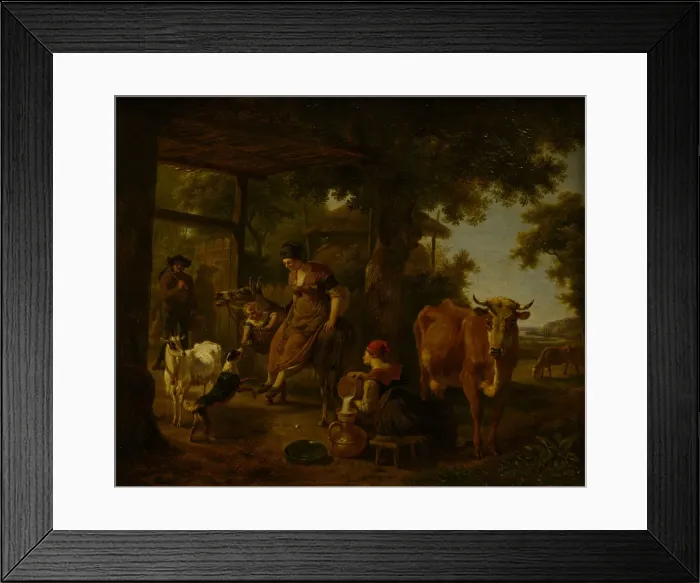 Framed Print : On the farm, A scene from rural life, Second Half of the 18th cen Framed Print : On the farm, A scene from rural life, Second Half of the 18th cen