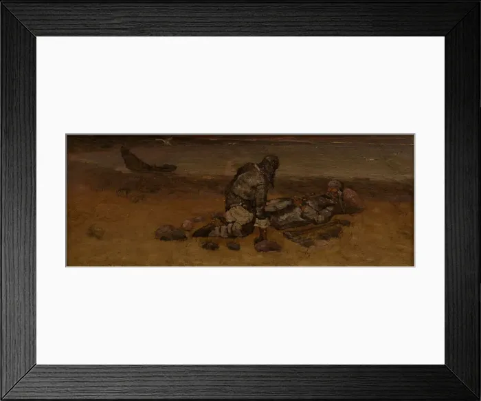Framed Print : On A Strange Shore, 1897 Framed Print : On A Strange Shore, 1897