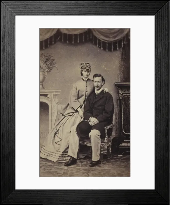 Framed Print : Portrait of Grand Duke Nicholas Alexandrovich of Russia (1843-1865) and Princess Dagmar of Denmark ( Framed Print : Portrait of Grand Duke Nicholas Alexandrovich of Russia (1843-1865) and Princess Dagmar of Denmark (