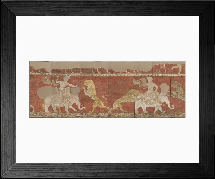 Framed Print : Wall painting from the Red Hall of the Palace in Varakhsha. Fragment Framed Print : Wall painting from the Red Hall of the Palace in Varakhsha. Fragment
