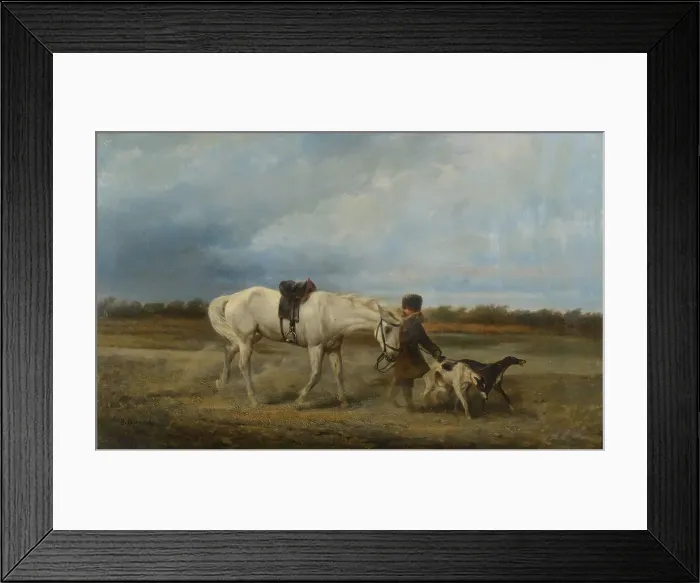 Framed Print : Hunting dog handler Framed Print : Hunting dog handler