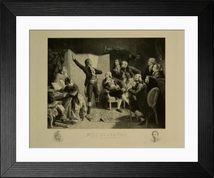 Framed Print : Rouget de Lisle (1760-1836) singing La Marseillaise Framed Print : Rouget de Lisle (1760-1836) singing La Marseillaise