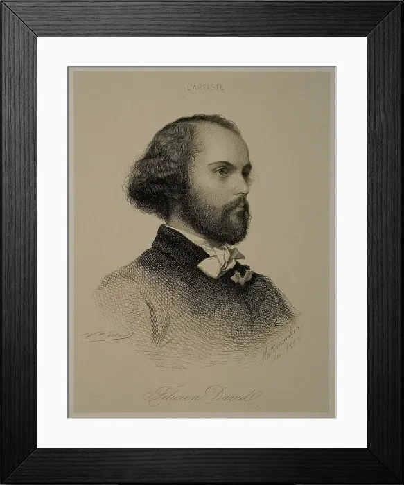 Framed Print : Portrait of the composer Felicien-Cesar David (1810-1876) Framed Print : Portrait of the composer Felicien-Cesar David (1810-1876)