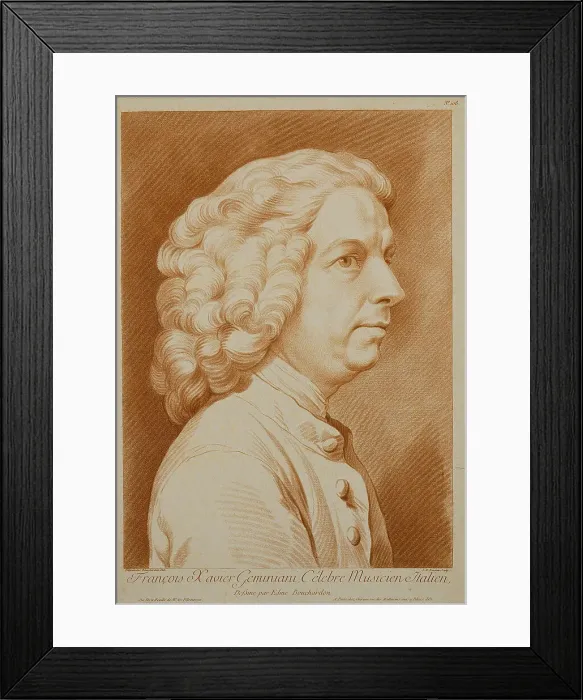 Framed Print : Portrait of the composer Francesco Geminiani (1687-1762) Framed Print : Portrait of the composer Francesco Geminiani (1687-1762)