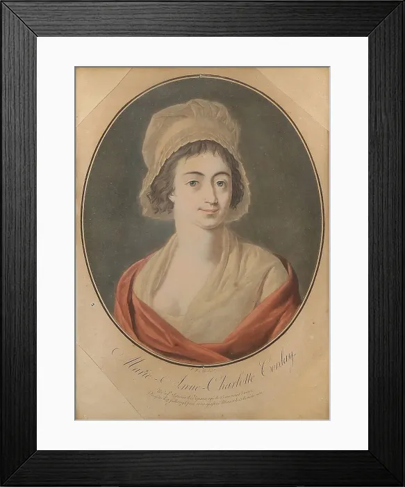 Framed Print : Portrait of Charlotte Corday (1768-1793) Framed Print : Portrait of Charlotte Corday (1768-1793)