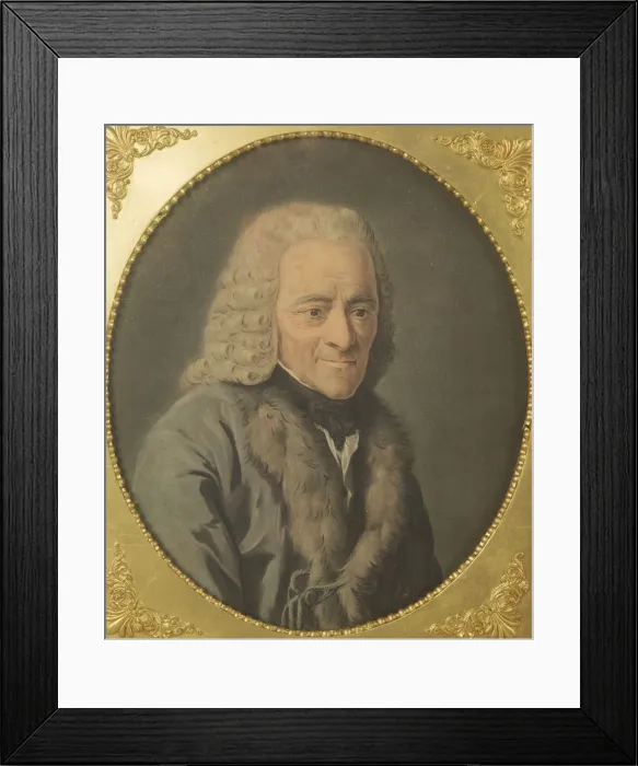 Framed Print : Portrait of the writer, essayist and philosopher Francois Marie Arouet de Voltaire (1694-1778) Framed Print : Portrait of the writer, essayist and philosopher Francois Marie Arouet de Voltaire (1694-1778)