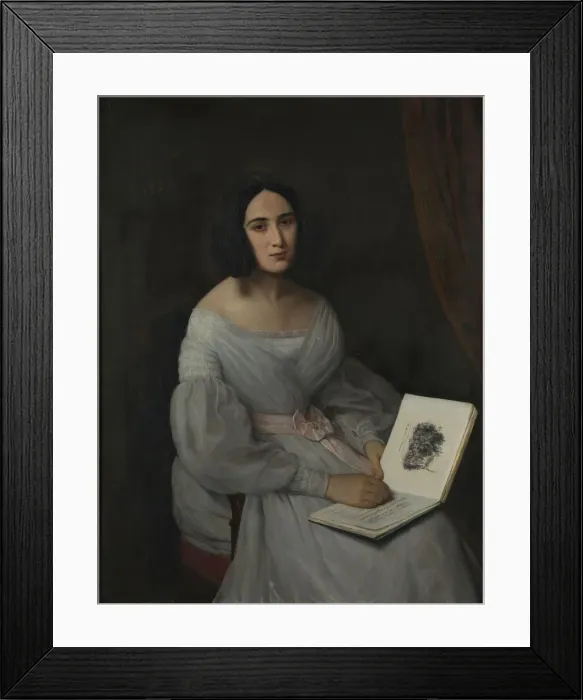 Framed Print : Portrait of Clara Wieck-Schumann (1819-1896) Framed Print : Portrait of Clara Wieck-Schumann (1819-1896)