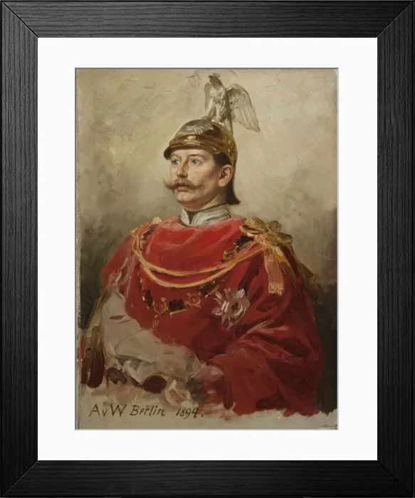 Framed Print : Portrait of German Emperor Wilhelm II (1859-1941), King of Prussia Framed Print : Portrait of German Emperor Wilhelm II (1859-1941), King of Prussia