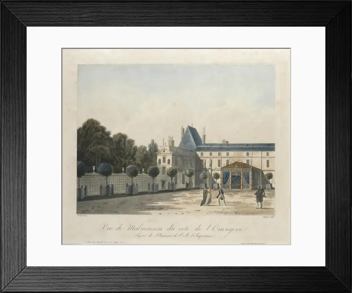 Framed Print : View of the Palace of Malmaison from the Orangery Framed Print : View of the Palace of Malmaison from the Orangery