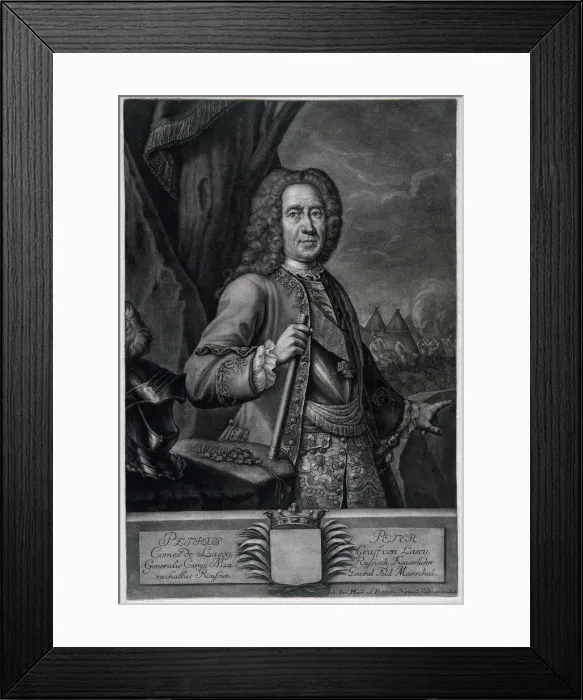 Framed Print : Portrait of the Field Marshal Count Peter von Lacy (1678-1751) Framed Print : Portrait of the Field Marshal Count Peter von Lacy (1678-1751)