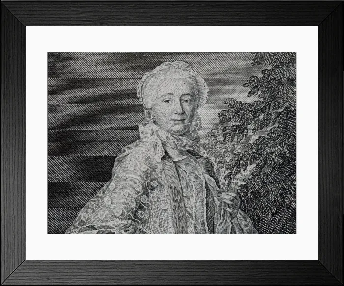 Framed Print : Portrait of Countess Maria Aurora de Lestocq (1720-1808) Framed Print : Portrait of Countess Maria Aurora de Lestocq (1720-1808)