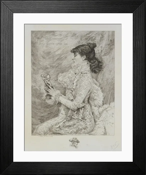 Framed Print : Portrait of Sarah Bernhardt (1844-1923) Framed Print : Portrait of Sarah Bernhardt (1844-1923)