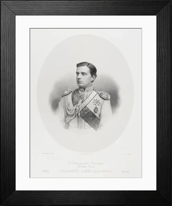 Framed Print : Portrait of Grand Duke Vladimir Alexandrovich of Russia (1847-1909) Framed Print : Portrait of Grand Duke Vladimir Alexandrovich of Russia (1847-1909)