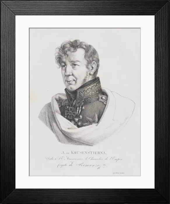 Framed Print : Portrait of the Explorer Admiral Ivan (Adam) Krusenstern (1770-1846) Framed Print : Portrait of the Explorer Admiral Ivan (Adam) Krusenstern (1770-1846)