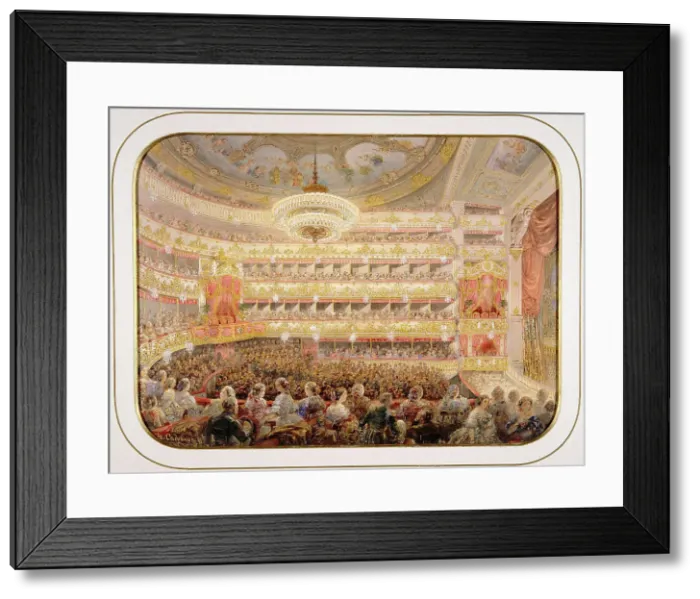 Framed Print : The Auditorium of the Saint Petersburg Imperial Bolshoi Kamenny Theatre Framed Print : The Auditorium of the Saint Petersburg Imperial Bolshoi Kamenny Theatre