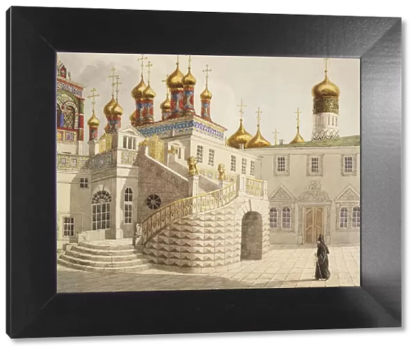The Boyar Ground and the Church of Our Saviour behind the Gold Grid in the Moscow Kremlin
