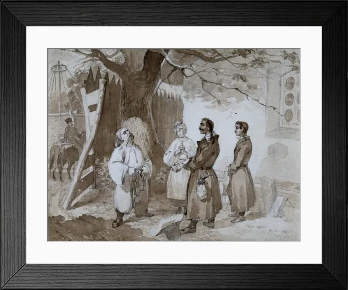 Framed Print : Illustration for Story Taras Bulba by N. Gogol Framed Print : Illustration for Story Taras Bulba by N. Gogol