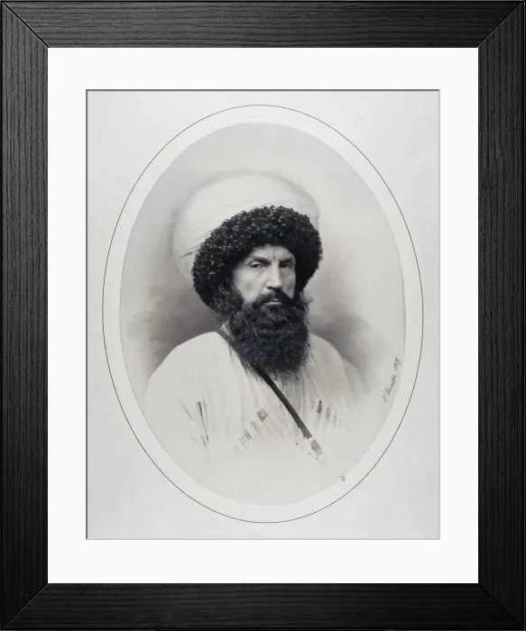Framed Print : Portrait of Imam Shamil (1797-1871) Framed Print : Portrait of Imam Shamil (1797-1871)