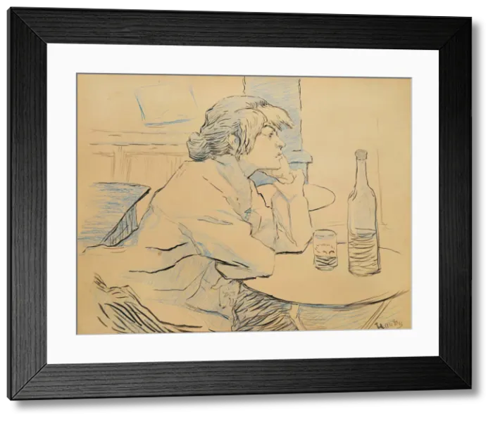 Framed Print : The Drinker (Suzanne Valadon) Framed Print : The Drinker (Suzanne Valadon)