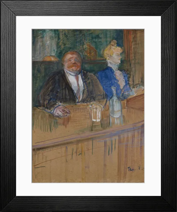 Framed Print : At the Cafe. The Customer and the Anemic Cashier. (Au cafe: le patron et la caissiere chlorotique) Framed Print : At the Cafe. The Customer and the Anemic Cashier. (Au cafe: le patron et la caissiere chlorotique)