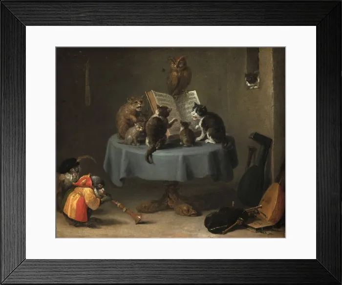 Framed Print : The Concert of Cats Framed Print : The Concert of Cats