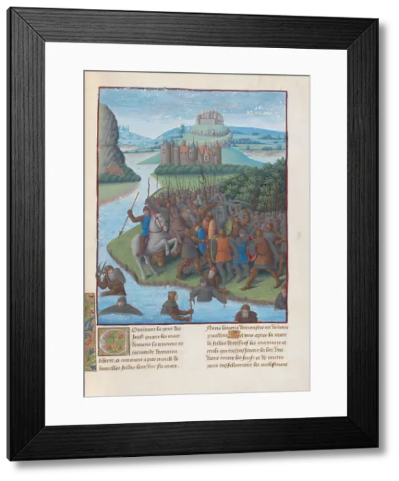 Framed Print : Battle between the Maccabees and the Seleucids. Illustration in Flavius Josephus Antiquities of Framed Print : Battle between the Maccabees and the Seleucids. Illustration in Flavius Josephus Antiquities of