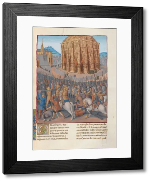 Framed Print : Siege of Jerusalem by Nebuchadnezzar II. Illustration in Flavius Josephus Antiquities of the Jews Framed Print : Siege of Jerusalem by Nebuchadnezzar II. Illustration in Flavius Josephus Antiquities of the Jews