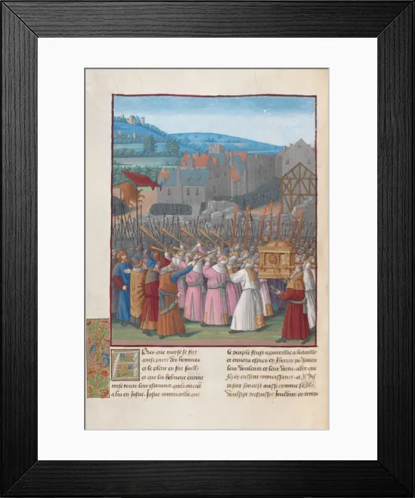 Framed Print : Joshua and the Fall of Jericho. Illustration in Flavius Josephus Antiquities of the Jews (Antiquit Framed Print : Joshua and the Fall of Jericho. Illustration in Flavius Josephus Antiquities of the Jews (Antiquit