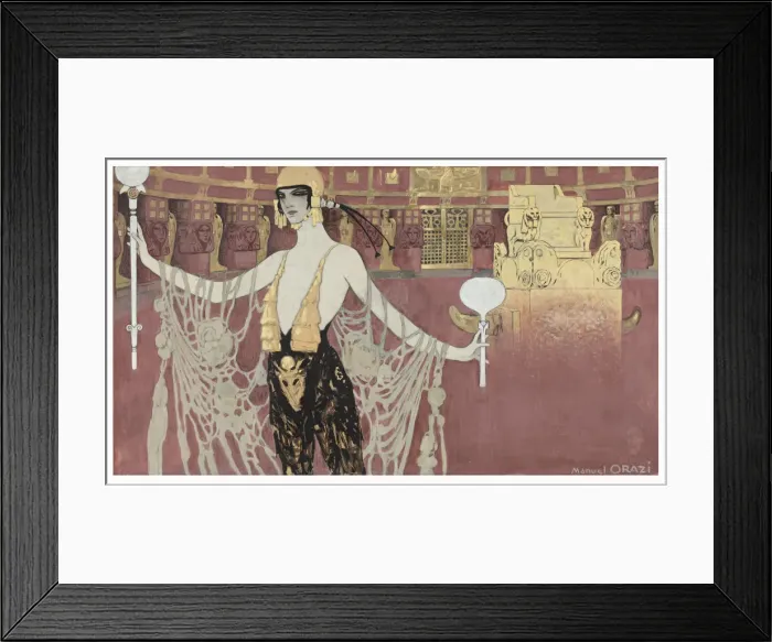Framed Print : Poster design for the film L Atlantide by Jacques Feyder