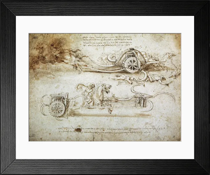 Framed Print : Study of a scythed chariot Framed Print : Study of a scythed chariot