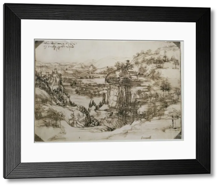 Framed Print : Tuscan Landscape (Arno Valley landscape)