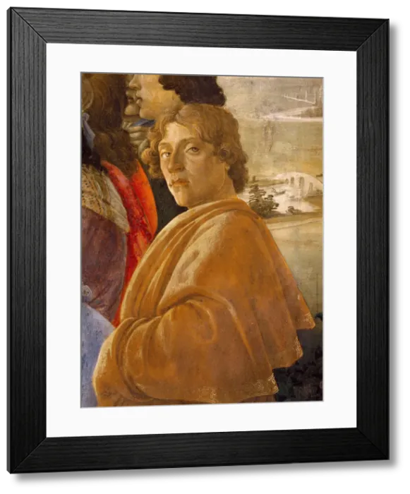 Framed Print : The Adoration of the Magi. Detail: Self-portrait