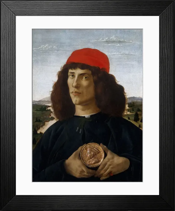 Framed Print : Portrait of a Man with a Medal of Cosimo the Elder Framed Print : Portrait of a Man with a Medal of Cosimo the Elder
