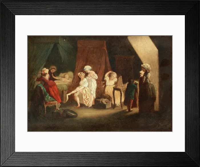 Framed Print : Le Lever des ouvrieres en modes Framed Print : Le Lever des ouvrieres en modes