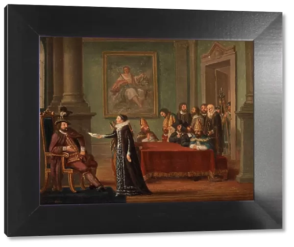 Christina Gyllenstierna with the letter of safe conduct before Christian II