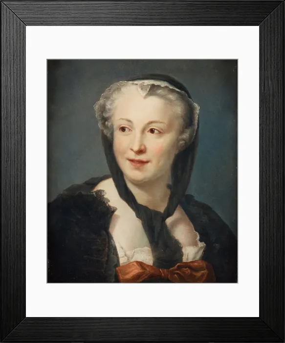 Framed Print : Portrait of the novelist Francoise de Graffigny (1695-1758) Framed Print : Portrait of the novelist Francoise de Graffigny (1695-1758)