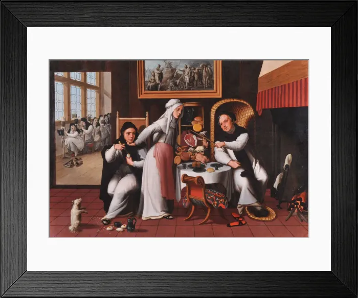 Framed Print : Scene in a monastery Framed Print : Scene in a monastery