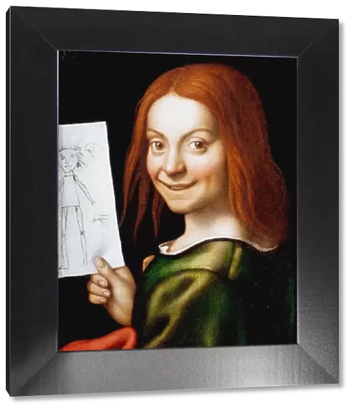 Portrait of a Child with a Drawing