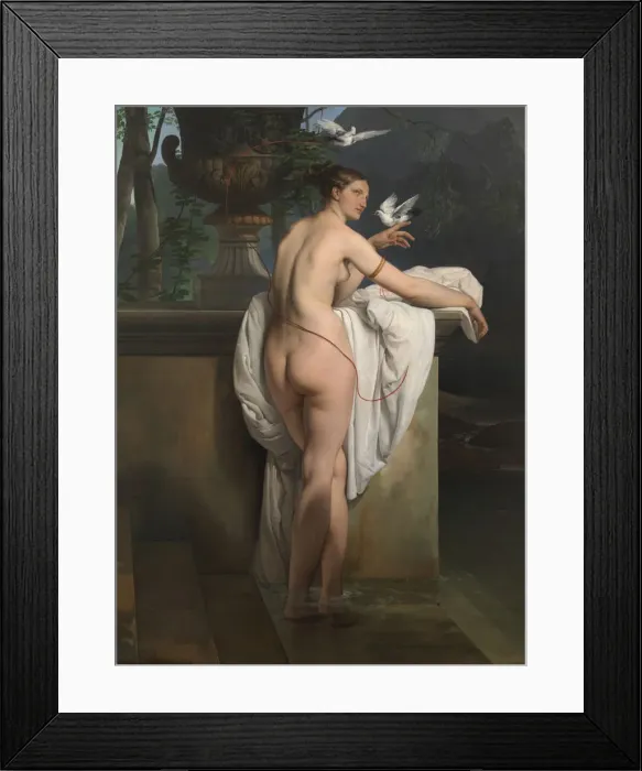 Framed Print : Venus Playing with Two Doves (Portrait of the Ballerina Carlotta Chabert) Framed Print : Venus Playing with Two Doves (Portrait of the Ballerina Carlotta Chabert)
