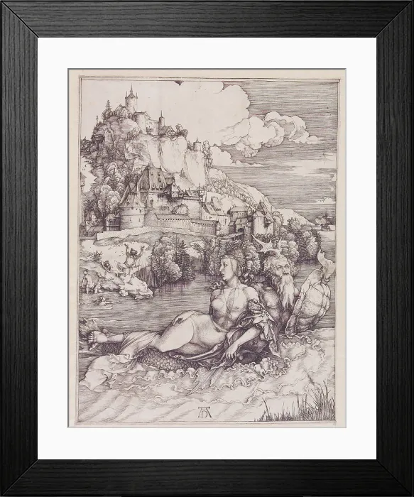 Framed Print : The Sea Monster (Das Meerwunder) Framed Print : The Sea Monster (Das Meerwunder)