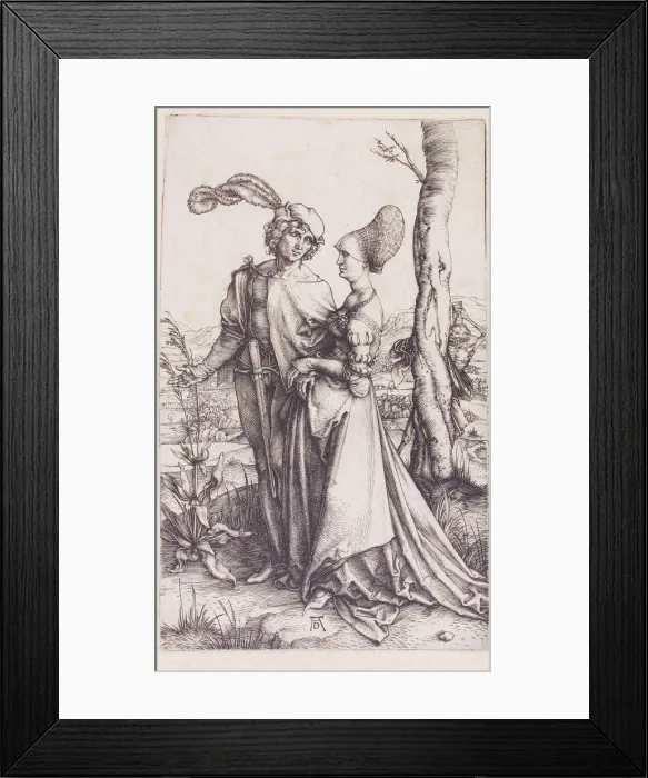 Framed Print : The Lovers and death (The walk) Framed Print : The Lovers and death (The walk)