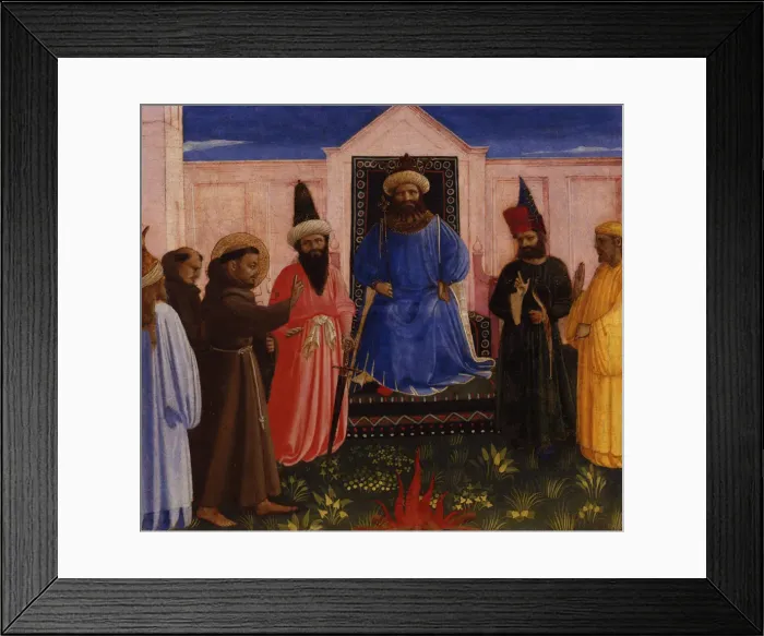 Framed Print : The ordeal of fire of Saint Francis before the Sultan Framed Print : The ordeal of fire of Saint Francis before the Sultan