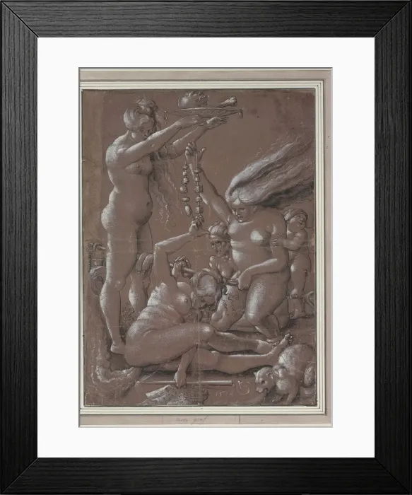 Framed Print : The Witches Sabbath (After Hans Baldung) Framed Print : The Witches Sabbath (After Hans Baldung)