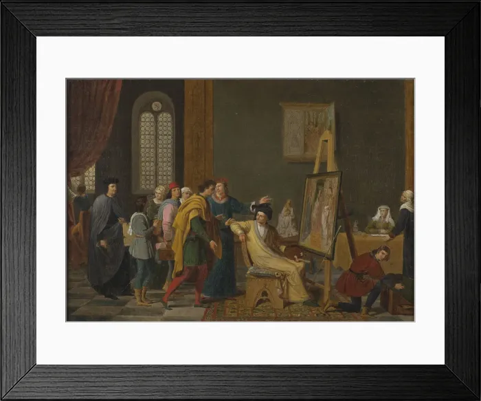Framed Print : Antonello da Messina in the studio of Jan van Eyck Framed Print : Antonello da Messina in the studio of Jan van Eyck