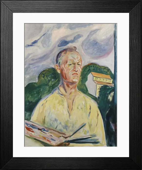 Framed Print : Self-portrait with Palette Framed Print : Self-portrait with Palette