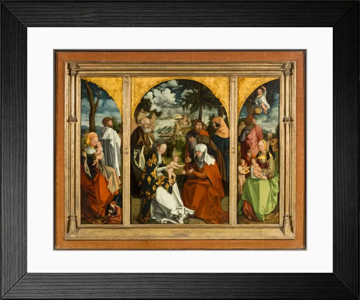 Framed Print : Triptych with the Holy Kinship Framed Print : Triptych with the Holy Kinship