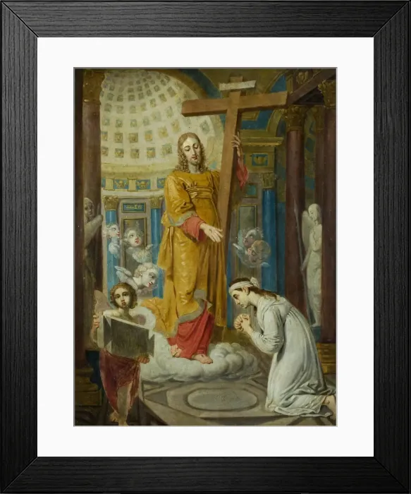 Framed Print : The Appearance of Christ with the Cross to Ekaterina Filippovna Tatarinova Framed Print : The Appearance of Christ with the Cross to Ekaterina Filippovna Tatarinova